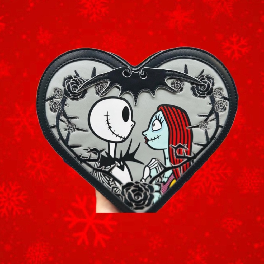 Loungefly Nightmare Before Christmas"Love‎ Never Dies" Convertible Mini Backpack